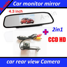 2in1 CCD HD Car rear view parking camera for Renault Fluence Duster car backup rearview camera + 4.3" Car Monitor mirror 2024 - buy cheap