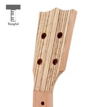 Tooyful Unfinished Zebrawood Ukulele 4 String Guitar Neck Headstock Musical Instrument Accessory 2024 - buy cheap