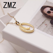 ZMZ-Colgante con letras en inglés para mujer, collar con texto O letras, regalo para madre/novia, joyería para fiesta, moda europea/estadounidense, 2019 2024 - compra barato