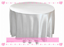 10pcs  Satin Cheap White Wedding Table Cloths Round Wedding Tablecloth 108'' Round Shape Free Shipping 2024 - buy cheap