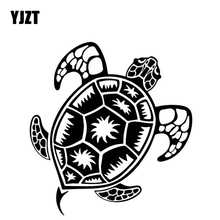 Yjzt adesivo tartaruga de moda vinil 15.7cm * 16.8cm decalque decorar porta-malas de carro preto/prata embutido 2024 - compre barato