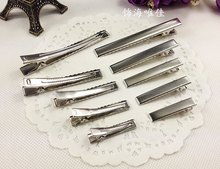 Prong Barrettes & Brooch Clips Finding Metal Alligator Clips Plain Rectangle Hair Accessories Wholesale 100 pcs Free shipping 2024 - buy cheap