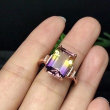 Rare color gemstone, natural amethyst lady ring, 925 silver, novel craftsmanship, beautiful colors. 2024 - buy cheap