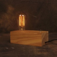 Vintage Art Table Lamp American Style Industrial Edison Lamps Wood Decoration  Loft Bar Coffee Kitchen Lighting For Home 2024 - buy cheap