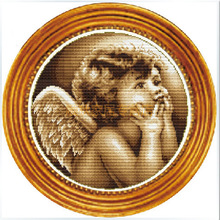45*45cm Needlework DIY Cross stitch,Full Embroidery kit set,Tiger Baby Angel Cross-Stitch decoration painting Factory wholesale 2024 - buy cheap