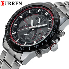 2016 CURREN New Men Fashion Top Luxury Brand Men's Quartz  Hours Date Clock Man Full Steel Casual sports Military Wrist Watch 2024 - buy cheap