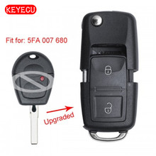 Keyecu Upgraded Flip Remote Car Key Fob 433MHz ID48 Chip for VW Bora Polo Golf Passat Lupo P/N: 5FA 007 680 2024 - buy cheap
