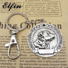 Elfin Vintage Rottweiler Keychains Antique Silver Plated Rottweiler Key Chains Keyrings Animal Pet Dog Jewellery 2024 - buy cheap