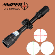 SNIPER 3-9X40 AOL Optical Sight Riflescope Full Size Red Green Blue Mil-Dot llluminate Equipment Hunting Tactical Rifle Scope 2024 - buy cheap