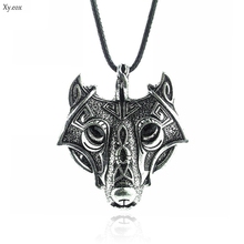 Vintage Mens Boys Retro Wolf Animal Head Pendant Necklace Cool Jewelry Gift 2024 - buy cheap