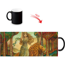 Taza mágica creativa que cambia de Color, taza de té y café con estampado de Tarot, regalo personalizado, 12oz 2024 - compra barato