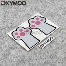 2PCS Car Styling Decal Bumper Reflective Cartoon Cute Pink Paw Cat Footprint Laptop DIY Stickers 3M 2024 - buy cheap