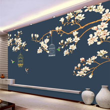 Custom wallpaper 3d mural hand-painted Chinese palace pen and flower background wall papers home decor mural 3d papel de parede 2024 - buy cheap