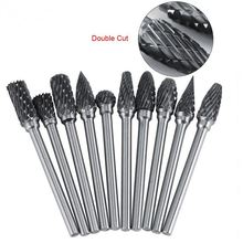 10pcs 1/8 "Ponto Rotativo Rebarbas 6mm Cabeça de Cortador de Carboneto de Tungstênio Broca De Carboneto de Fresagem CNC Gravura Ferramenta rotary Burr Set 2024 - compre barato