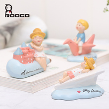 Tougo acessórios de decoração de casa, ornamento de resina de desenhos animados, fofo, menino, giga, figuras em miniatura de memória infantil, casa decorativa 2024 - compre barato