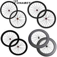 Ponabet-conjunto de rodas de fibra de carbono 700c mais durável, completo, 24mm/38mm/50mm/60mm/88mm, com o hub novatec da china 2024 - compre barato