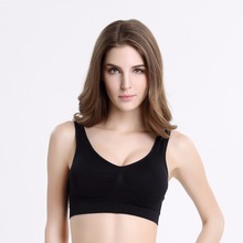 Sutiã push up fino sem costura, venda quente de sutiã feminino com almofada fina para uma peça, algodão à prova de choque para mulheres, lingerie feminina 2024 - compre barato