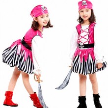 Pink Kids Princess Pirate Costume Children Carnival Halloween Masquerade Party Fancy Dress Costume Girls Cosplay Clothes 2024 - buy cheap