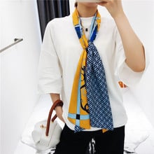 Double-deck Twill Luxury Brand Scarf Women New Design Carriage Print Handkerchief Fashion Neckerchief Silk Scarves For Ladies 2024 - buy cheap