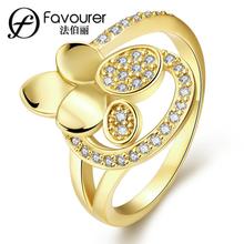 2015 new fashion Trendy ring white/rose gold color rings for women Wedding Feast Jewellery ornaments Female 2024 - buy cheap