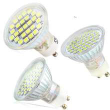 Gu10 2.5w 3w 3.5w 27 48 80 peças, holofote de led 2835 5050 smd, branco quente/branco frio lâmpadas de led 220v-240v 2024 - compre barato