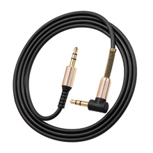 Cable de Audio de 3,5mm, conector macho a macho, ángulo recto de 90 grados, estéreo, para teléfono, portátil, Cable auxiliar de extensión de Audio 2024 - compra barato