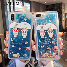 Summer Swimming Boy Quicksand Phone Case For Samsung Galaxy M10 M20 M30 A10 A20 A30 A50 A750 Dynamic Liquid Soft TPU Cover Capa 2024 - buy cheap
