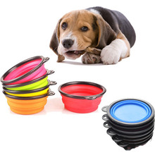 Silicone Bowl Supply Food Portable Colors 1Piece Pet Water Folding Feeding Travel Camping Dish Hot 8 2024 - buy cheap