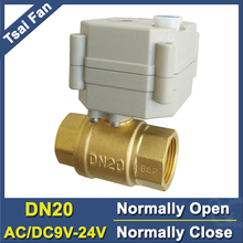 2 or 5 Wires Brass 3/4'' Normal Open/Close Motorized Ball Valve With Manual Override AC/DC9V-24V 2-Way DN20 Full Port 2024 - buy cheap