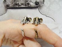 Anel de elefante retrô ajustável de alta qualidade, anel de compromisso de elefante para homens anel de presente para mulheres aros 2024 - compre barato