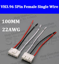 100pcs/lot VH3.96 3.96mm 5 Pin Female 5-Pin Connector 22AWG 100mm Single 22AWG Wire Cable 2024 - buy cheap