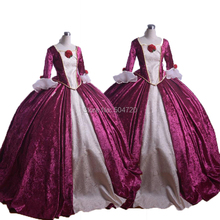 Tailored! purple Duchess Queen Marie Antoinette Period Masquerade Theatre Civil war Gown dress HL-272 2024 - buy cheap