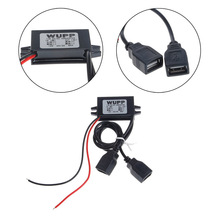 Car DC 12V to 5V 3A 15W Hard Wired Step Down Dual USB Charger For Dashcam Phone 2024 - buy cheap