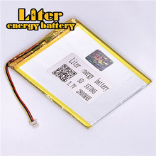 1.0MM 3pin connector 3.7V 357095 2800mah (polymer lithium ion battery) Li-ion battery for tablet pc 7 inch MP3 MP4 replace 2024 - buy cheap