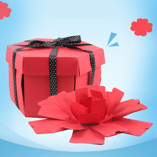 Caja de explosión de sorpresa hexagonal, álbum de fotos para aniversario, regalo de San Valentín y boda, bricolaje 2024 - compra barato