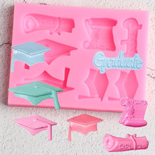 Sugarcraft, molde de silicone para graduação, molde de fondant, ferramentas de decoração de bolo para festa, doces, chocolate, pasta de goma, diy 2024 - compre barato