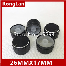 [BELLA]26MM x 17MM 6MM aperture within aluminum black knob potentiometer knob cap--105PCS/LOT(3 boxs) 2024 - buy cheap