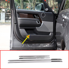 Guarnição de tiras decorativas para carro, 4 unidades, para land rover range rover vogue 2018, aço inoxidável, cromado, interior da porta 2024 - compre barato