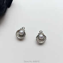 15*12MM 50pcs " pearl & shell  " Simulated-pearl in Shell Nickel Color Alloy Pendants Jewelry Charms 2024 - buy cheap