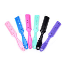 1pcs/Lot Wholesale Professional Hairdressing Thinning Trimmer Colorful Hair Razor Comb Scisso 2024 - buy cheap