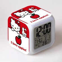 Reloj despertador Led con cambio de Color, despertador Digital de escritorio con temperatura, luz de fondo de mesa, decoración, nuevo 2024 - compra barato