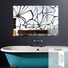 3D Home Decoration Waist Line Acrylic Mirror Wall Stickers Modern Design Living Room Home Decor Sticker Toilet Sticker 2024 - buy cheap