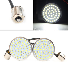 2" Style 1156 White LED Light Turn Signal Lights Inserts For Harley Softail Dyna 2024 - buy cheap