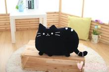 about 40x30cm cartoon black cat pillow plush toy soft cushion, throw pillow Christmas gift h708 2024 - buy cheap