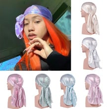 Chapéu durag unissex para tie-dye, elásticos, bandana, rendas, rabo longo, várias cores 2024 - compre barato