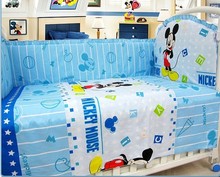 Promotion! 6PCS Cartton crib bedding sets for kids,baby crib bedding sets,baby care bed (bumpers+sheet+pillow cover) 2024 - buy cheap