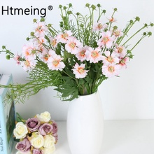 Silk flower artificial autumn chrysanthemum european style simulation flower wedding bouquet decoration for home one bouquet 2024 - buy cheap