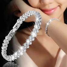 5 Colors Cubic Zirconia Tennis Bracelet & Bangles For Women Gifts New Luxury Wristband Crystal Bijoux Fashion Jewelry 2024 - buy cheap
