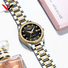 NIBOSI-reloj de cuarzo para mujer, accesorio de marca de lujo, resistente al agua, con cristal dorado, 2018 2024 - compra barato