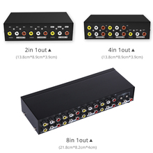 Thundeal 4 in 1 out AV Audio Video Signal AV Switch Box Composite for HDTV LCD DVD 3 RCA Switcher 8 to 1Selector not Splitter 2024 - buy cheap